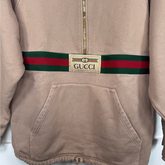 Gucci Sweatshirt With Vintage Logo Cotton 'Vintage Camel Size Small Oversized - Picture 4 of 11